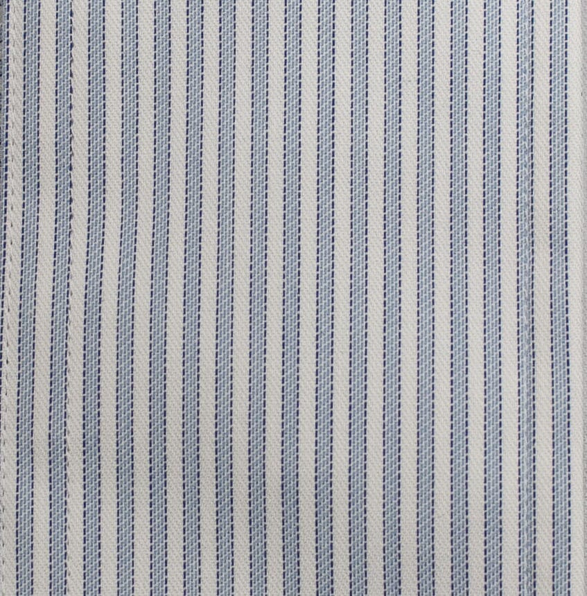 012 TF BD - Blue New Stripe Tailored Fit Button Down Collar (95/5) Cooper and Stewart