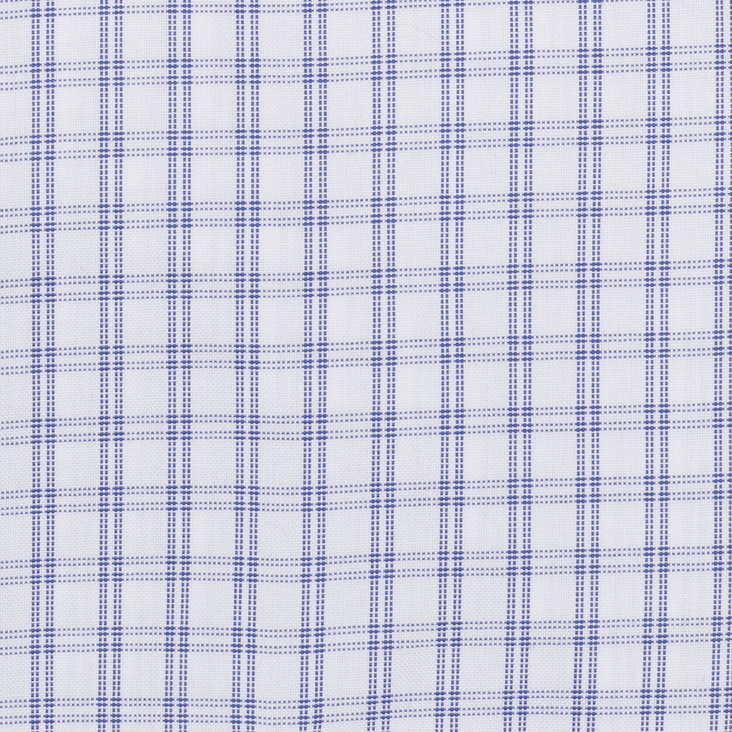 033 SC - Blue Double Bar Check Spread Collar Cooper and Stewart