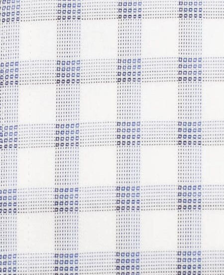 137 BD - White Ground Box Plaid Button Down Collar Cooper and Stewart