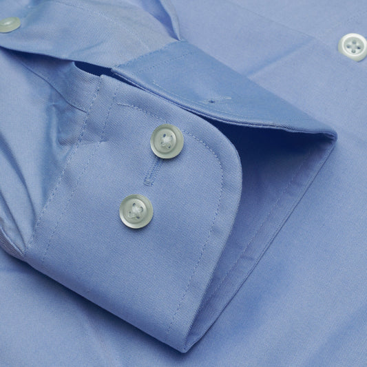 002 BD - Blue Button Down Collar Dress Shirt Cooper and Stewart 