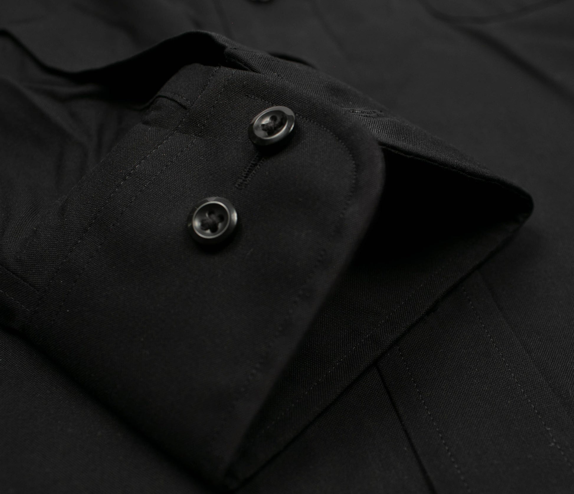 004 TF SC - Black Tailored Fit Spread Collar Cooper and Stewart 