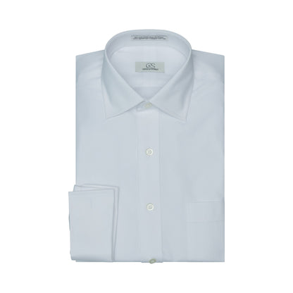 011 TF SC - White French Cuff Tailored Fit Spread Collar Cooper and Stewart 
