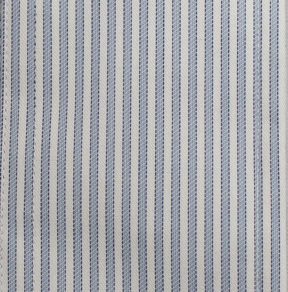 012 TF BD - Blue New Stripe Tailored Fit Button Down Collar (95/5) Cooper and Stewart 