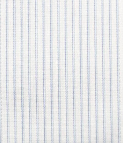013 SC - Blue Textured Stripe Spread Collar (95/5) Cooper and Stewart 