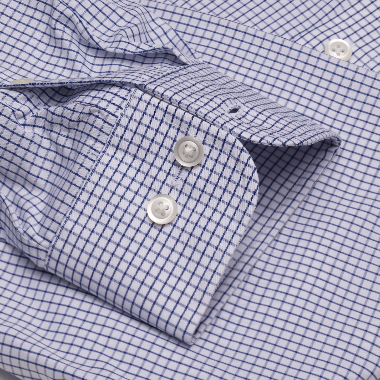 015 BD - Blue Classic Check Button Down Collar Cooper and Stewart 