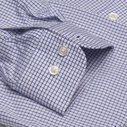 015 BD - Blue Classic Check Button Down Collar Cooper and Stewart 