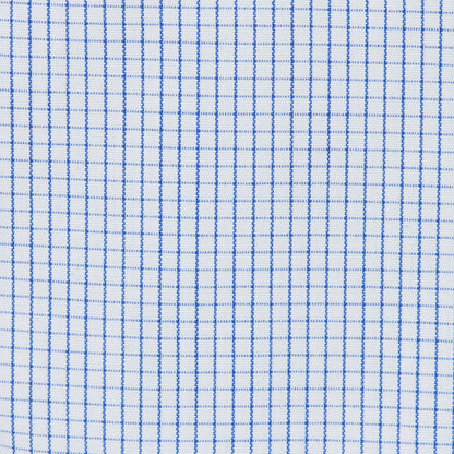 017 BD - Blue Graph Check Button Down Collar Cooper and Stewart 
