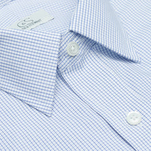 017 BD - Blue Graph Check Button Down Collar Cooper and Stewart 