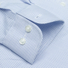 017 BD - Blue Graph Check Button Down Collar Cooper and Stewart 