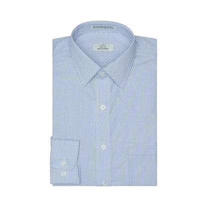017 BD - Blue Graph Check Button Down Collar Cooper and Stewart 