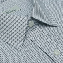 018 SC - Black Graph Check Spread Collar Cooper and Stewart 