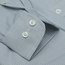 018 SC - Black Graph Check Spread Collar Cooper and Stewart 