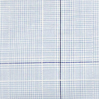 021 BD - Blue Ground Square Box Check Button Down Collar Cooper and Stewart 
