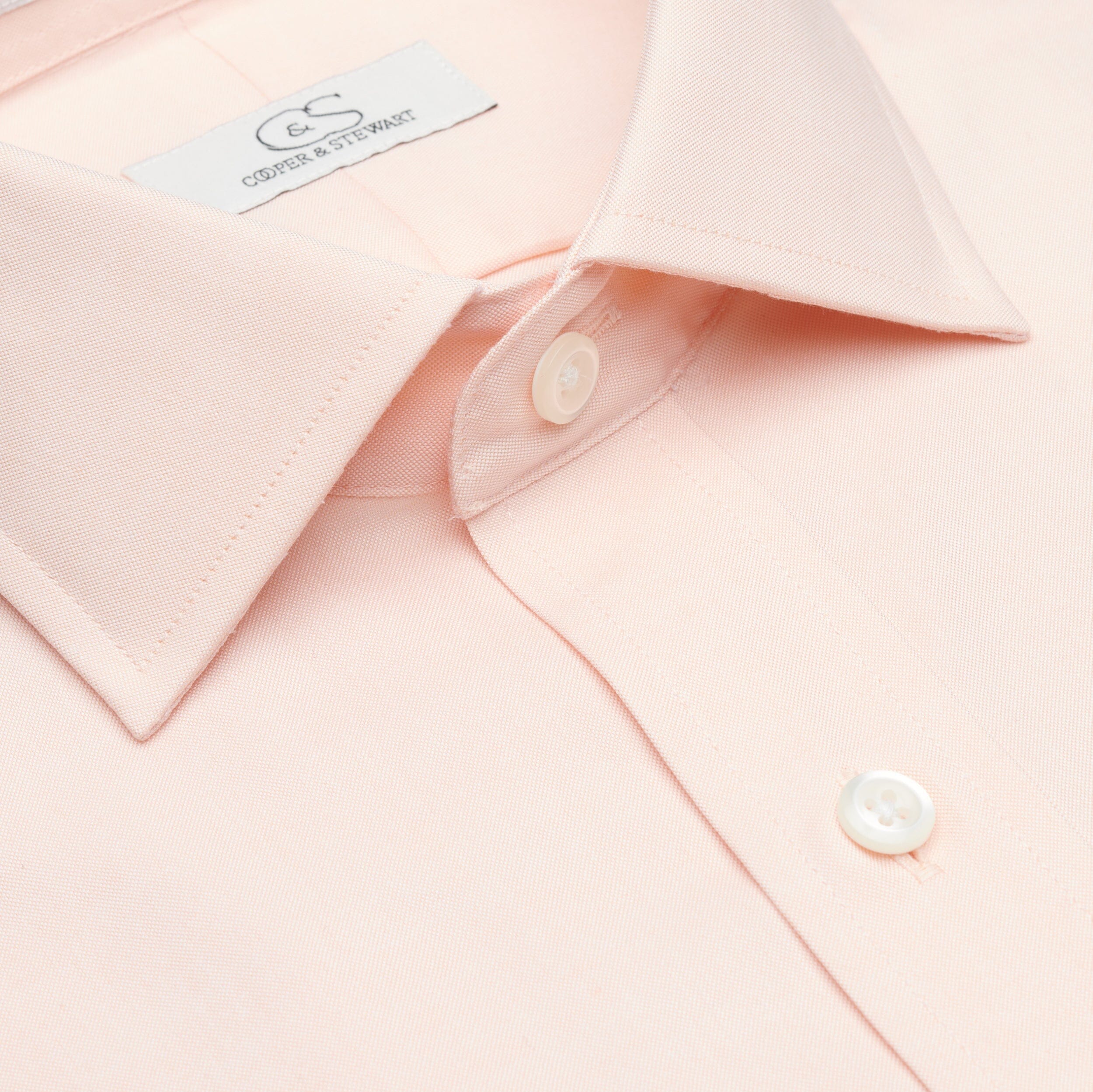 035 TF SC - Melon Tailored Fit Spread Collar Cooper and Stewart 
