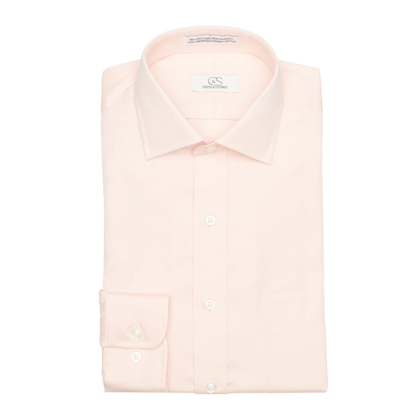 035 TF SC - Melon Tailored Fit Spread Collar Cooper and Stewart 