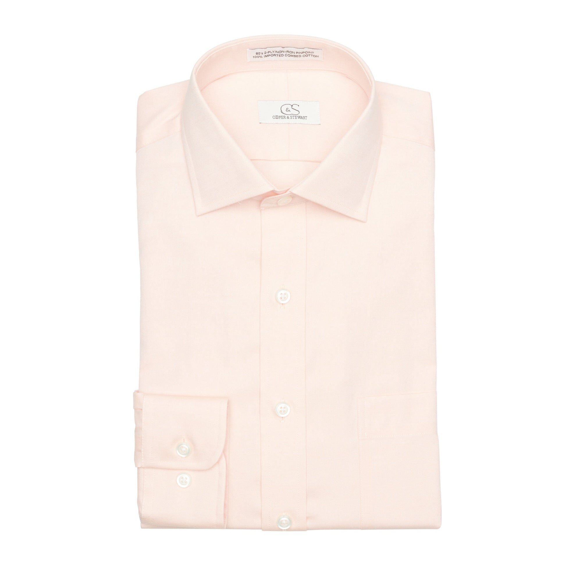 035 TF SC - Melon Tailored Fit Spread Collar Cooper and Stewart 