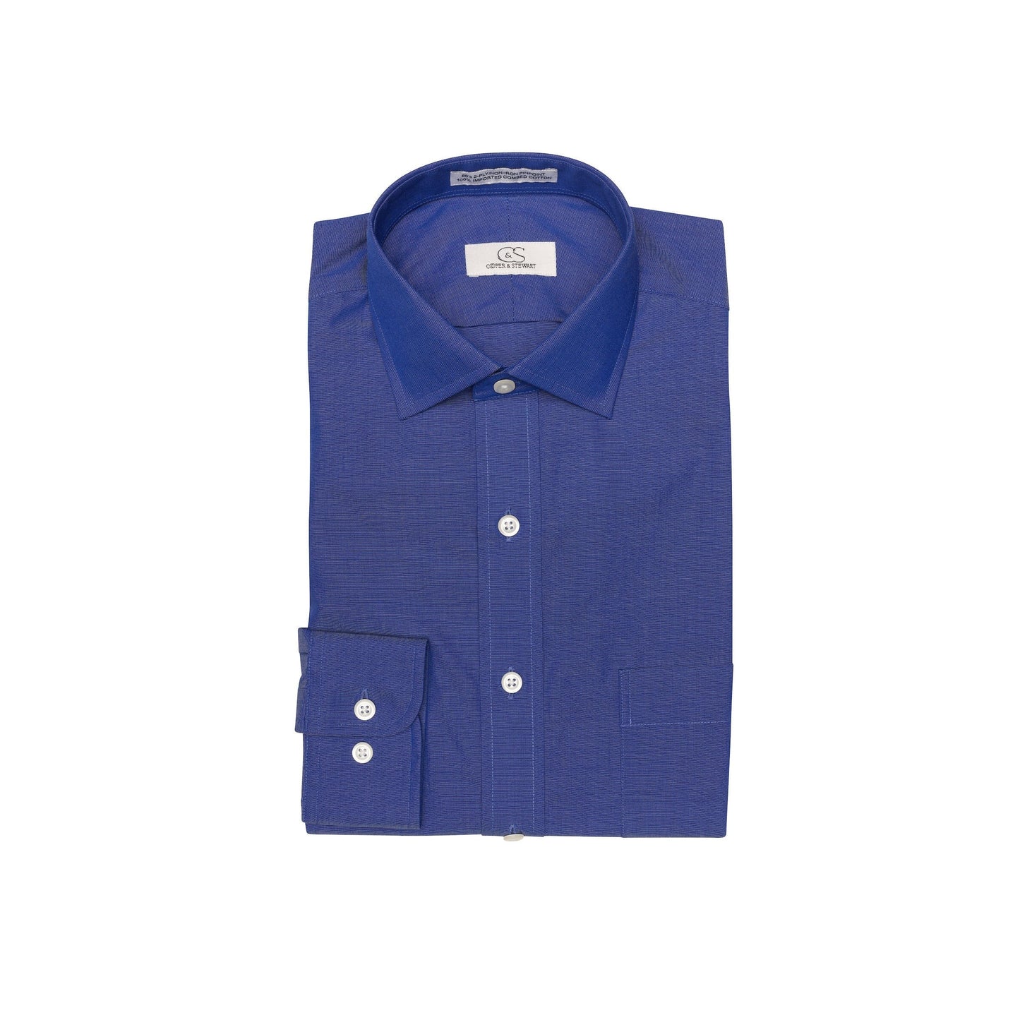 037 SC - French Blue Spread Collar Cooper and Stewart 