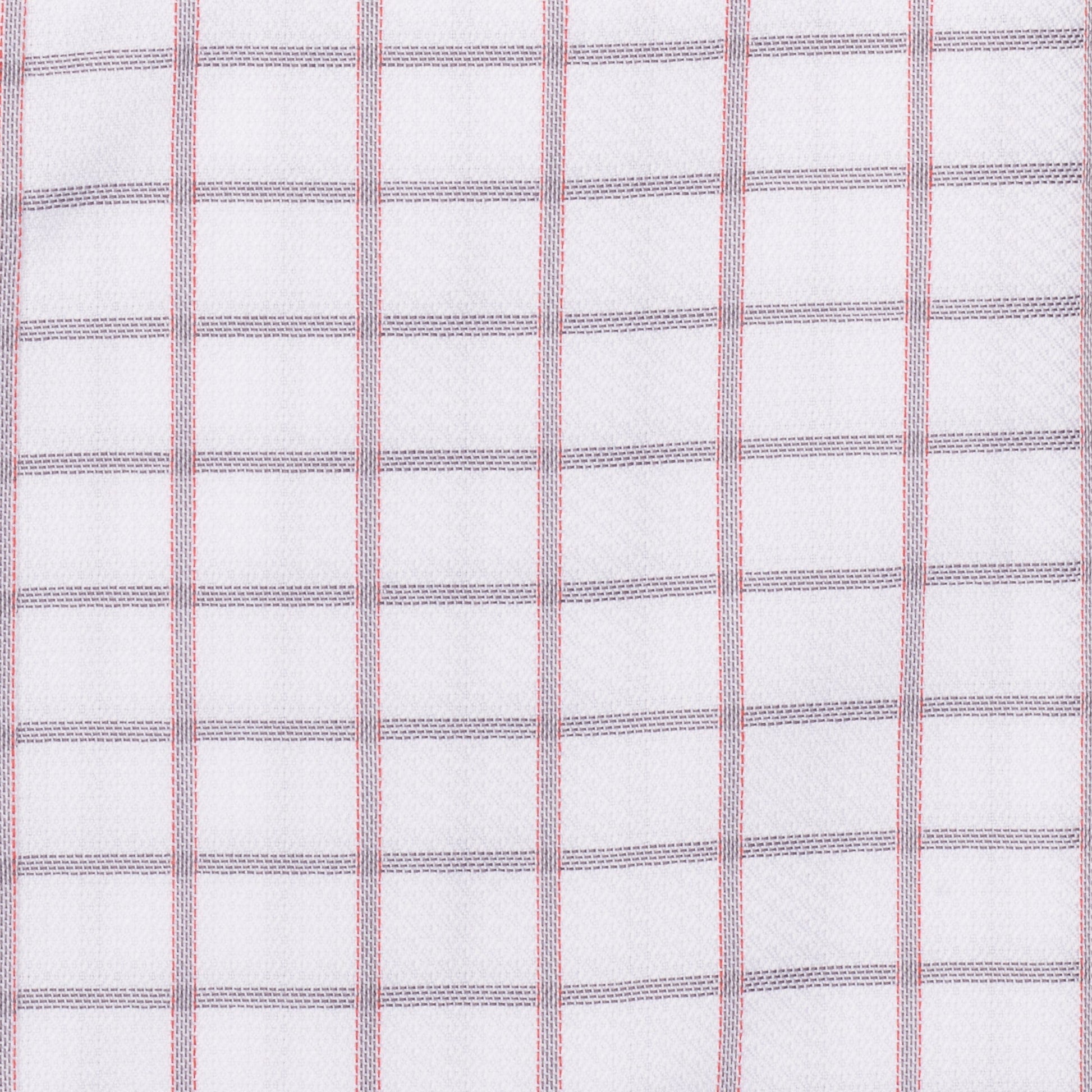 047 SC - Coral Text Box Check Spread Collar Cooper and Stewart 