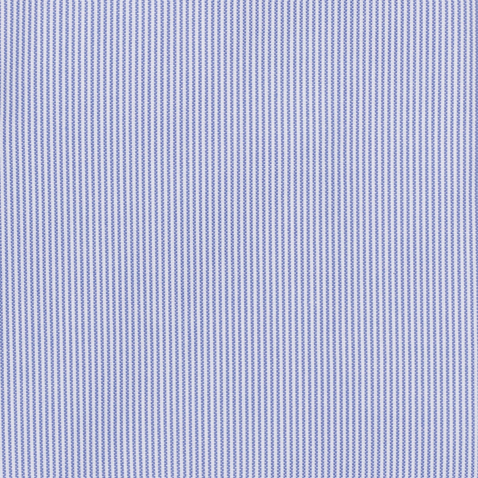 049 BD - Blue Fine Line Stripe Button Down Collar Cooper and Stewart 