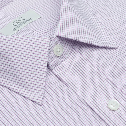 050 SC - Berry Graph Check Spread Collar Cooper and Stewart 