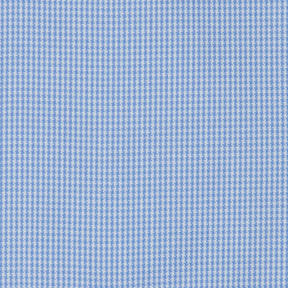 051 TF BD - Blue Houndstooth Tailored Fit Button Down Collar Cooper and Stewart 