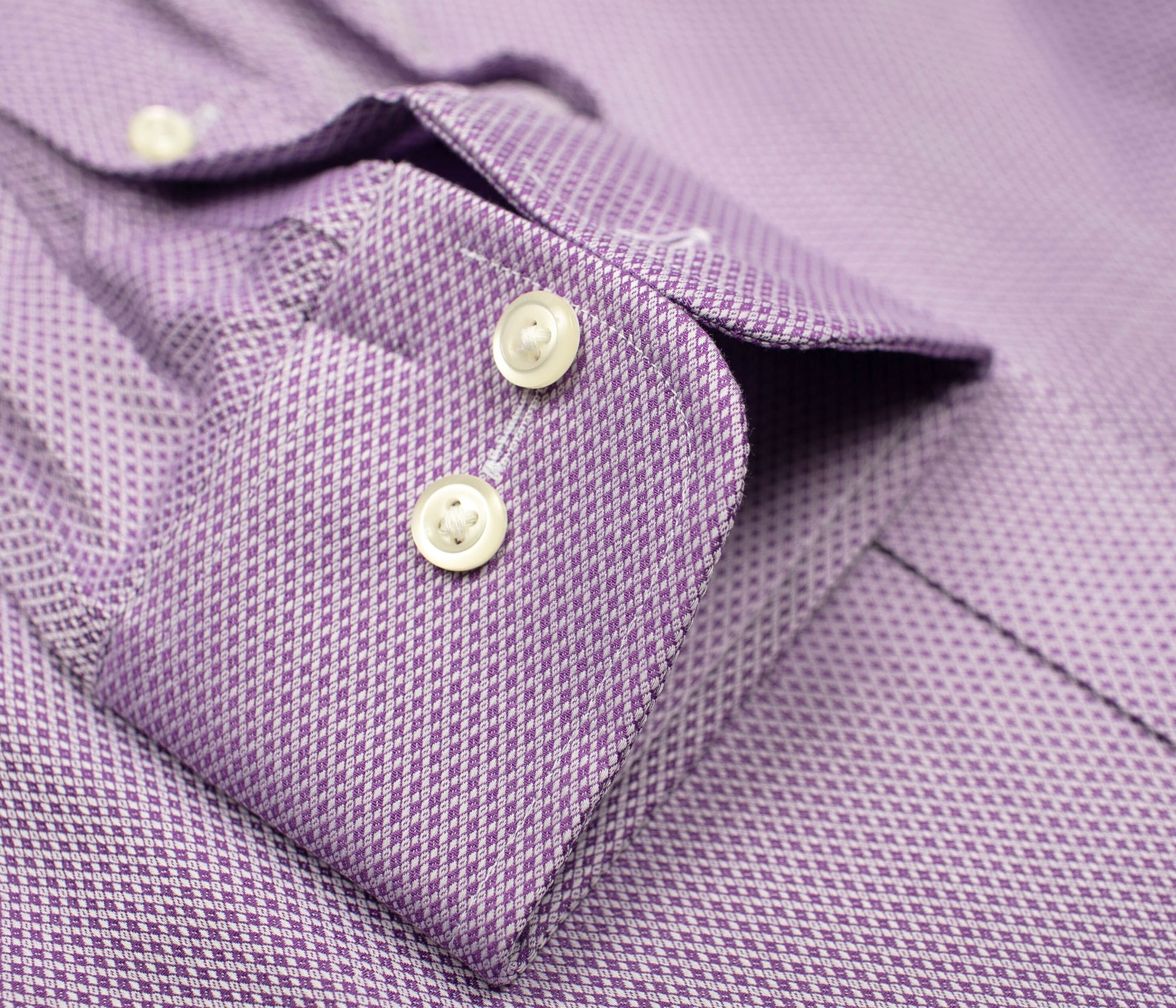055 SC - Lavender Diamond Dobby Spread Collar Dress Shirt Cooper and Stewart 