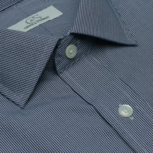 057 TF SC - Black Houndstooth Tailored Fit Spread Collar Cooper and Stewart 