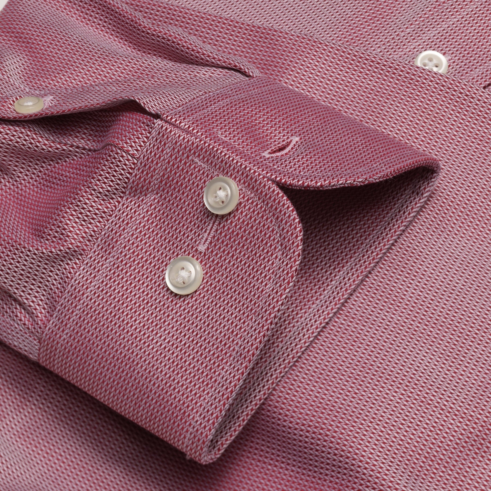 059 TF SC - Burgundy Tonal Dobby Tailored Fit Spread Collar Cooper and Stewart 