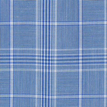 060 BD - Blue University Glen Plaid Button Down Collar Cooper and Stewart 