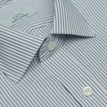 062 SC - Black Satin Stripe Spread Collar Cooper and Stewart 