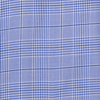 069 TF SC - Blue Royal Glen Plaid Tailored Fit Spread Collar Cooper and Stewart 