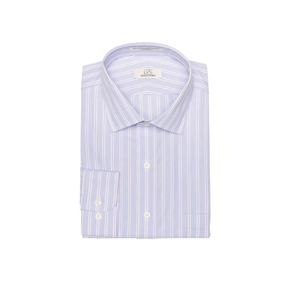 070 SC - Multi Track Stripe Spread Collar Cooper and Stewart 
