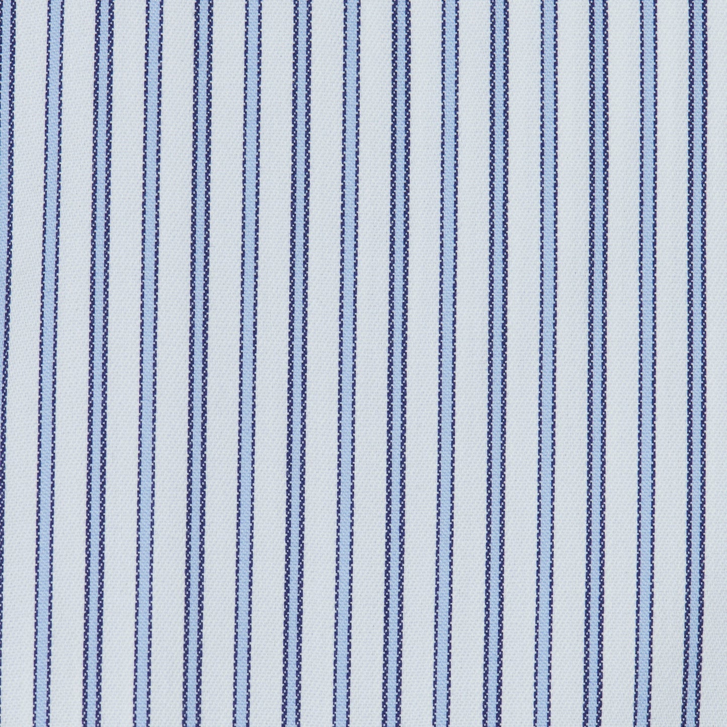 071 BD - White Ground Blue Stripe Button Down Collar Cooper and Stewart 