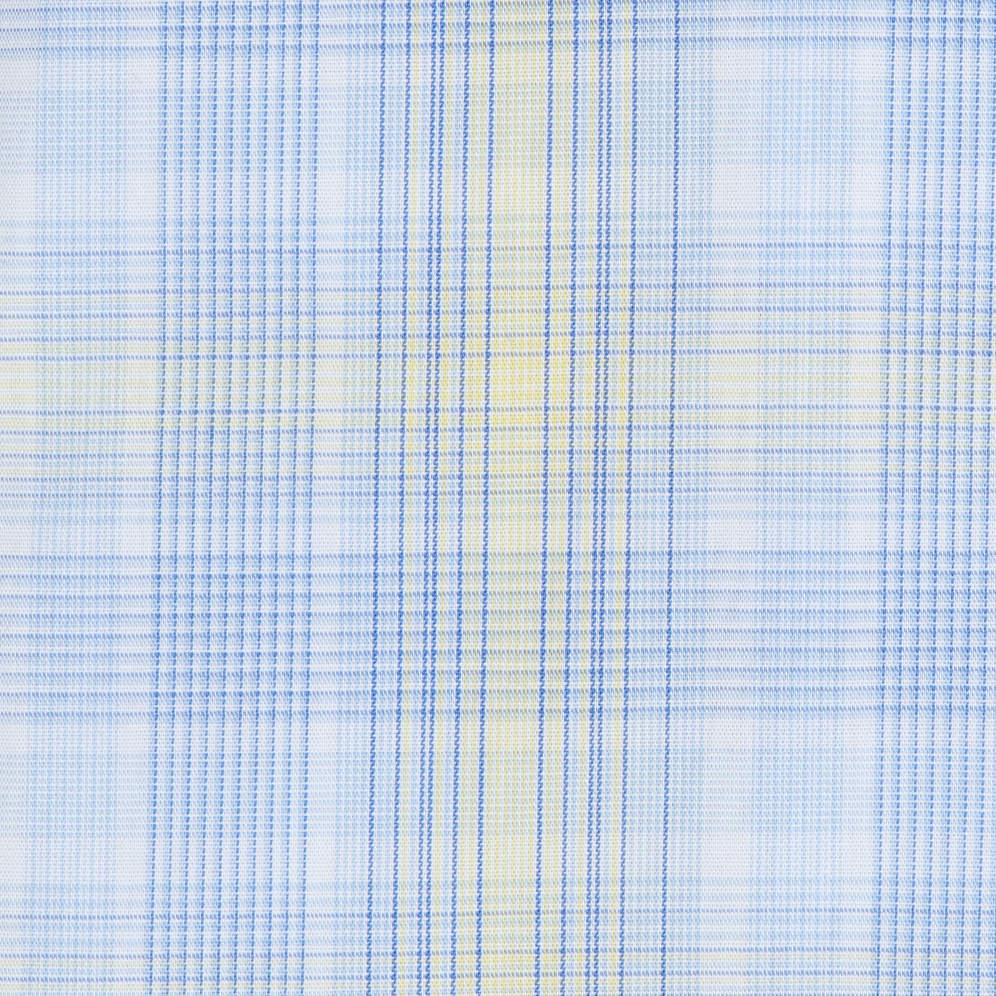 128 TF BD - Blue Exploded Plaid w/Yellow Tailored Fit Button Down Collar (95/5) Dress Shirt Cooper and Stewart 
