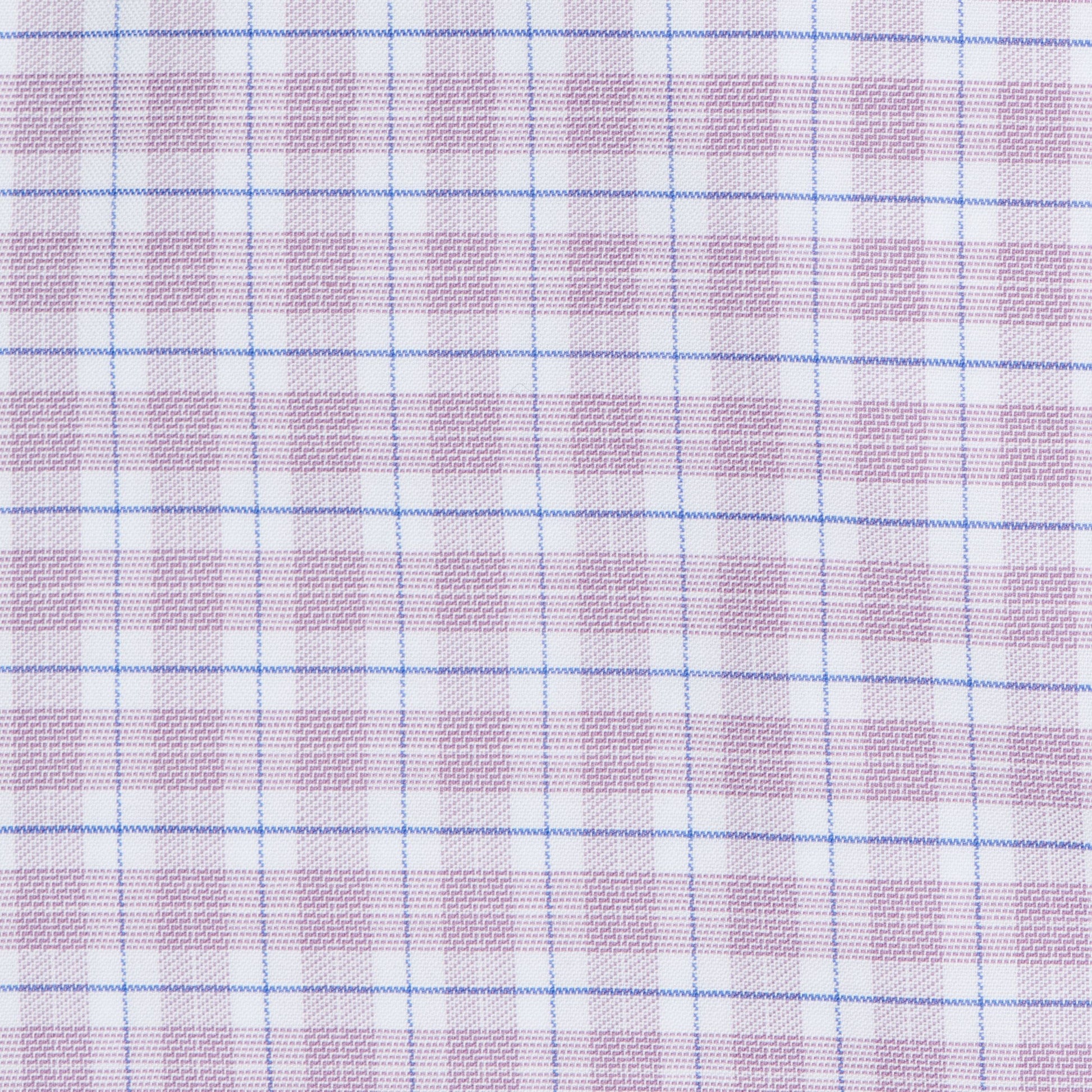 129 BD - Mauve & Blue Check Button Down Collar (95/5) Dress Shirt Cooper and Stewart 