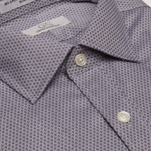 075 SF SC - Charcoal Diamond Dobby Slim Fit Spread Collar Cooper and Stewart 