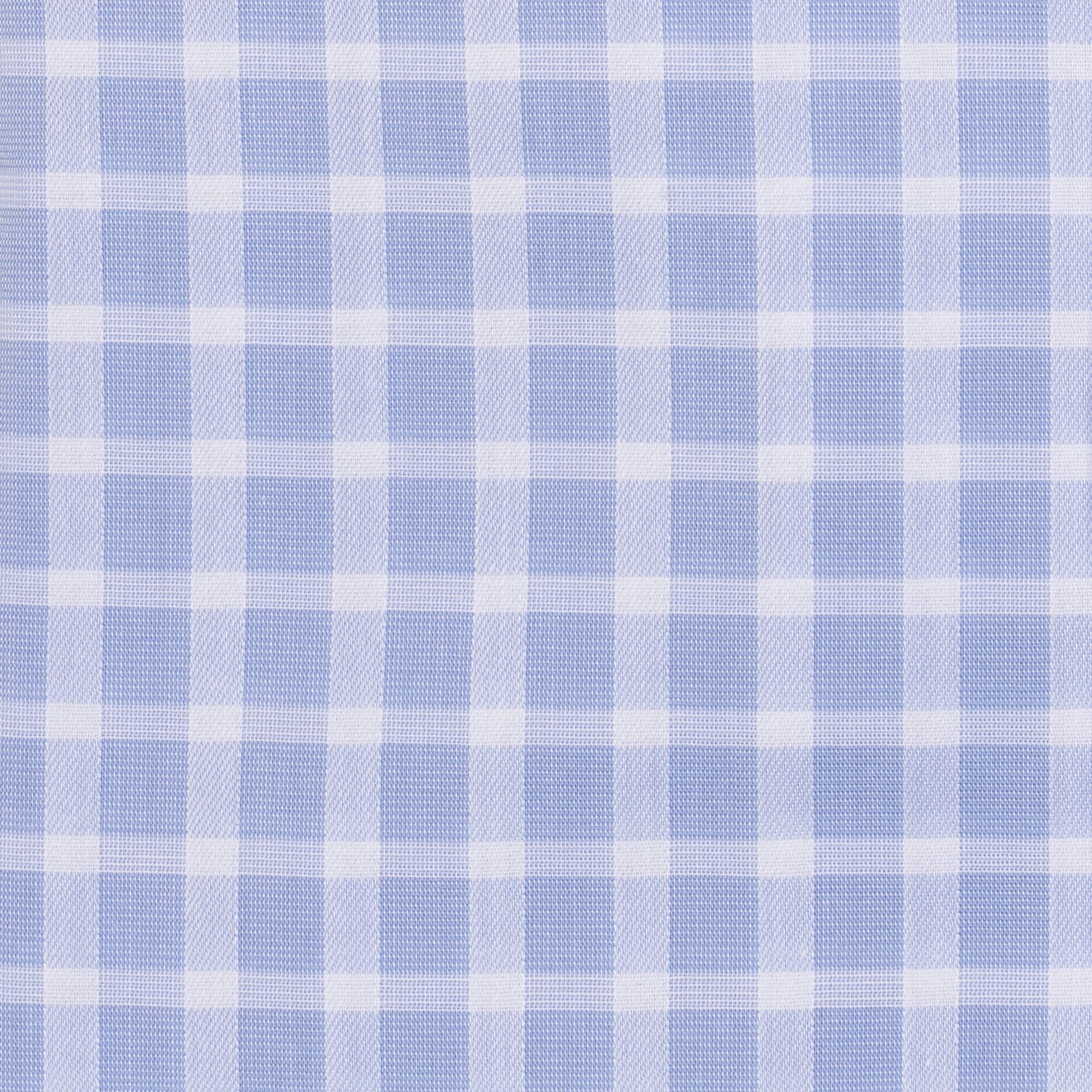 078 TF SC - Blue Text Dobby Check Tailored Fit Spread Collar Cooper and Stewart 