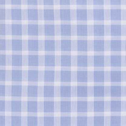 078 TF SC - Blue Text Dobby Check Tailored Fit Spread Collar Cooper and Stewart 