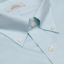 080 BD - Mint Fine Line Stripe Button Down Collar Cooper and Stewart 