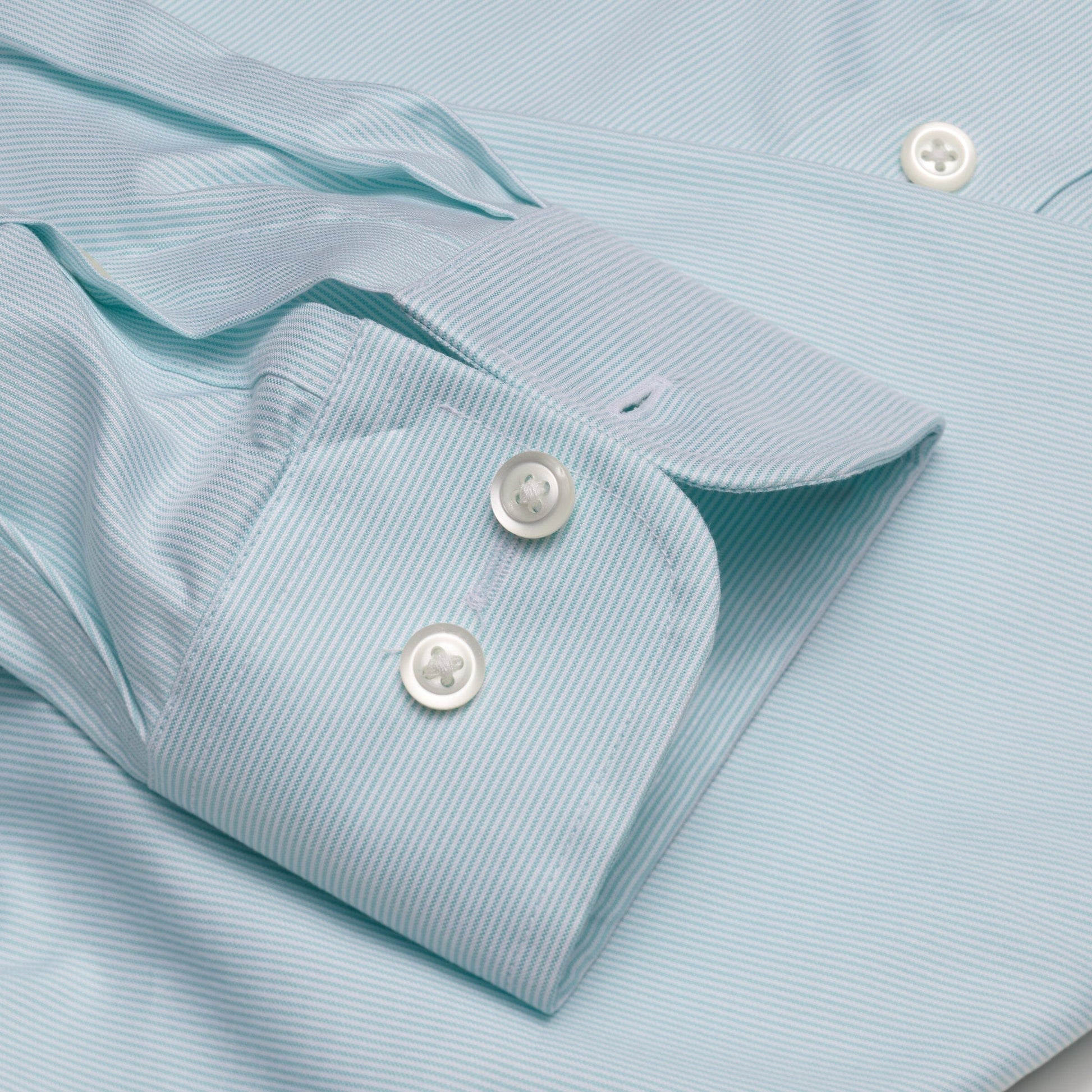 080 BD - Mint Fine Line Stripe Button Down Collar Cooper and Stewart 