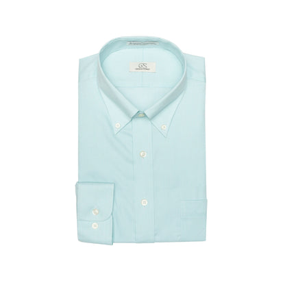 080 BD - Mint Fine Line Stripe Button Down Collar Cooper and Stewart 