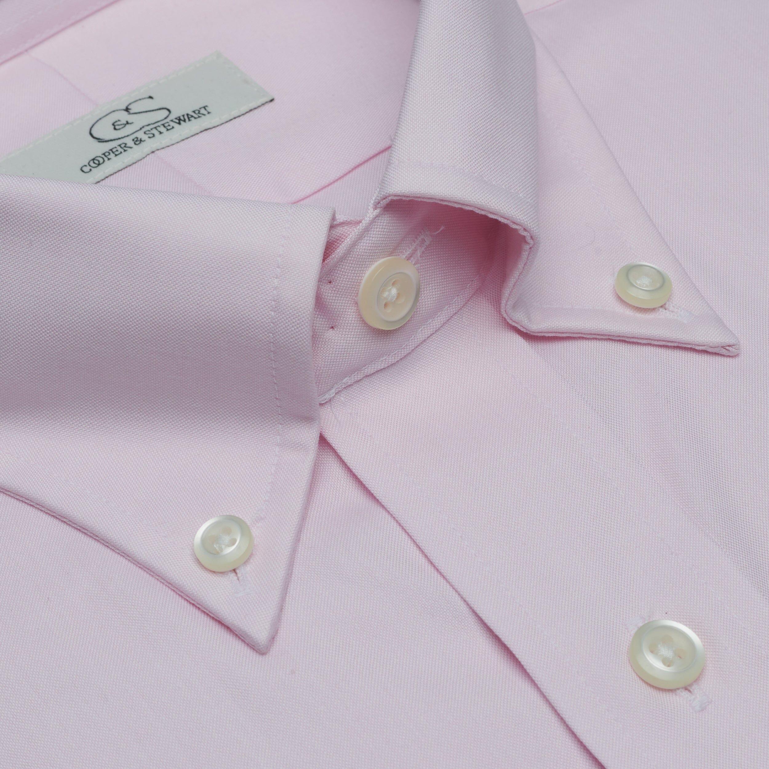 096 BD - Pink Button Down Collar Cooper and Stewart 