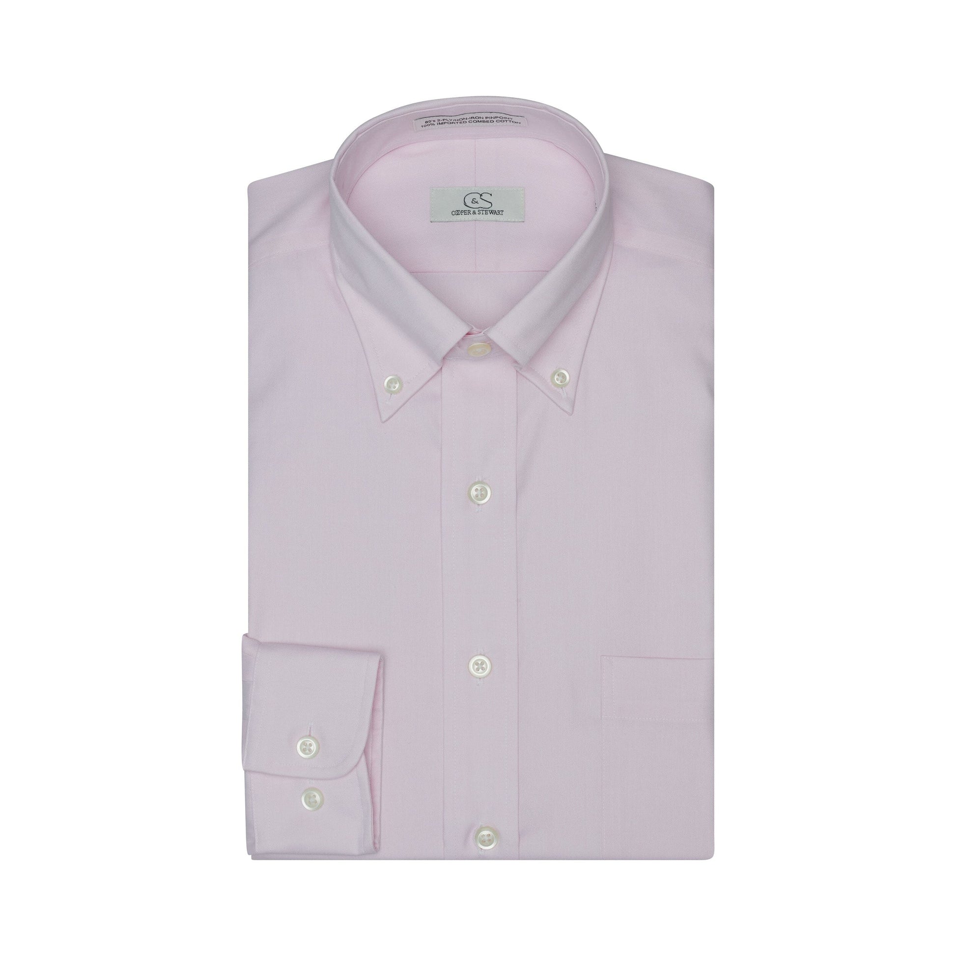 096 BD - Pink Button Down Collar Cooper and Stewart 
