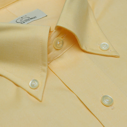 097 TF BD - Yellow Tailored Fit Button Down Collar Cooper and Stewart 