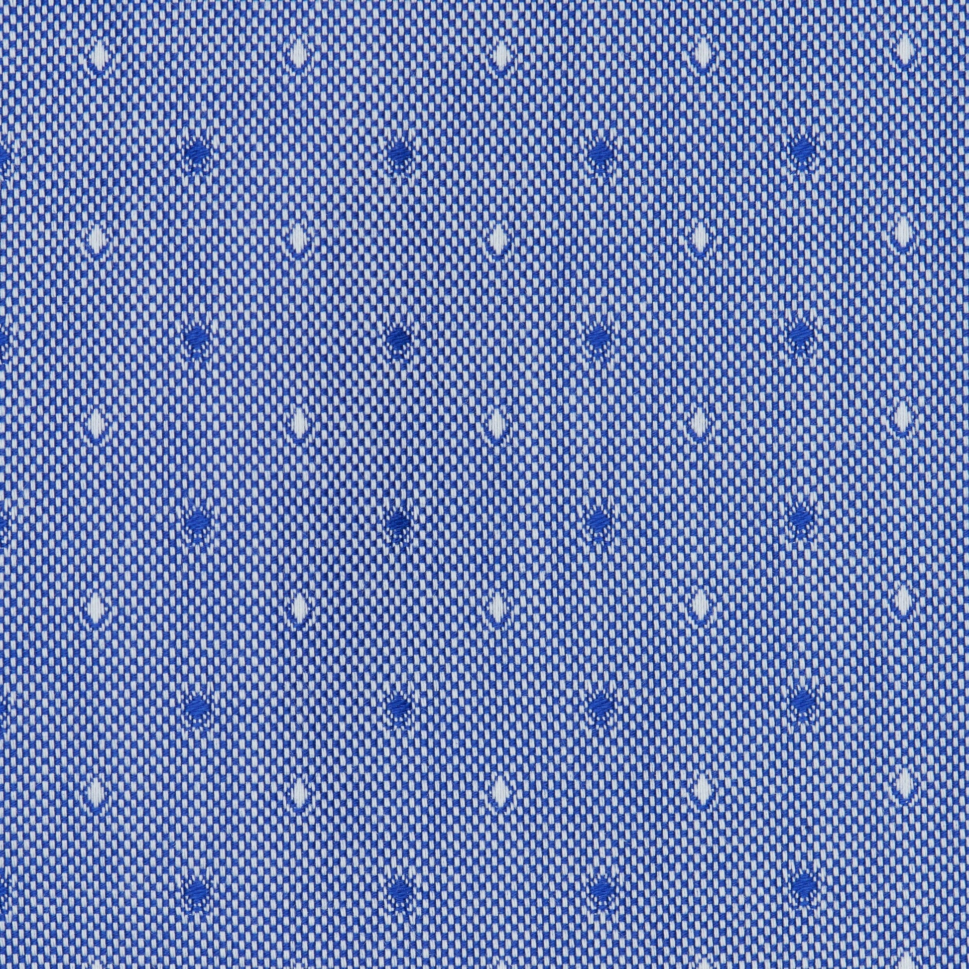 110 ZZ SF SC - Blue Dobby Clip Dot Slim Fit Spread Collar Cooper and Stewart 