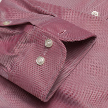 115 SC - Burgundy Dobby Spread Collar Cooper and Stewart 