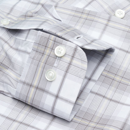 124 TF SC - Open Plaid Multi Tailored Fit Spread Collar Cooper and Stewart 