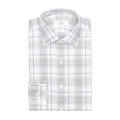 124 TF SC - Open Plaid Multi Tailored Fit Spread Collar Cooper and Stewart 