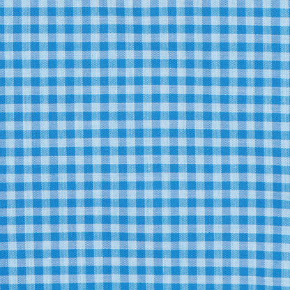 125 SC - Turquoise Filled Gingham Check Spread Collar Cooper and Stewart 