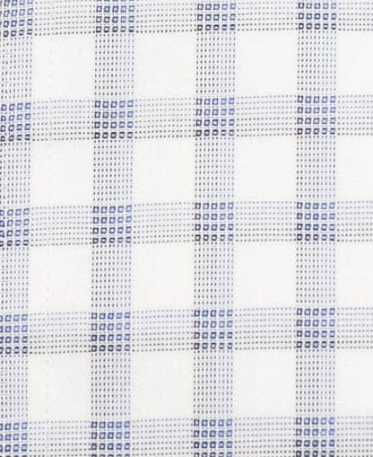 137 BD - White Ground Box Plaid Button Down Collar Cooper and Stewart 